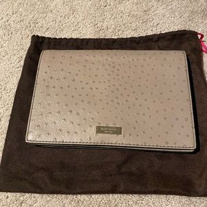 NWOT Kate Spade Taupe Ostrich purse